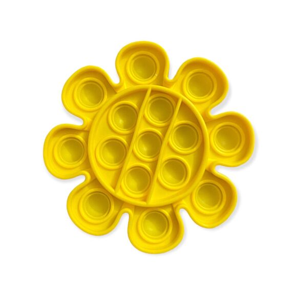 Push Pop Bubble Sensory Yellow Flower Toy - Picture 1 of 1